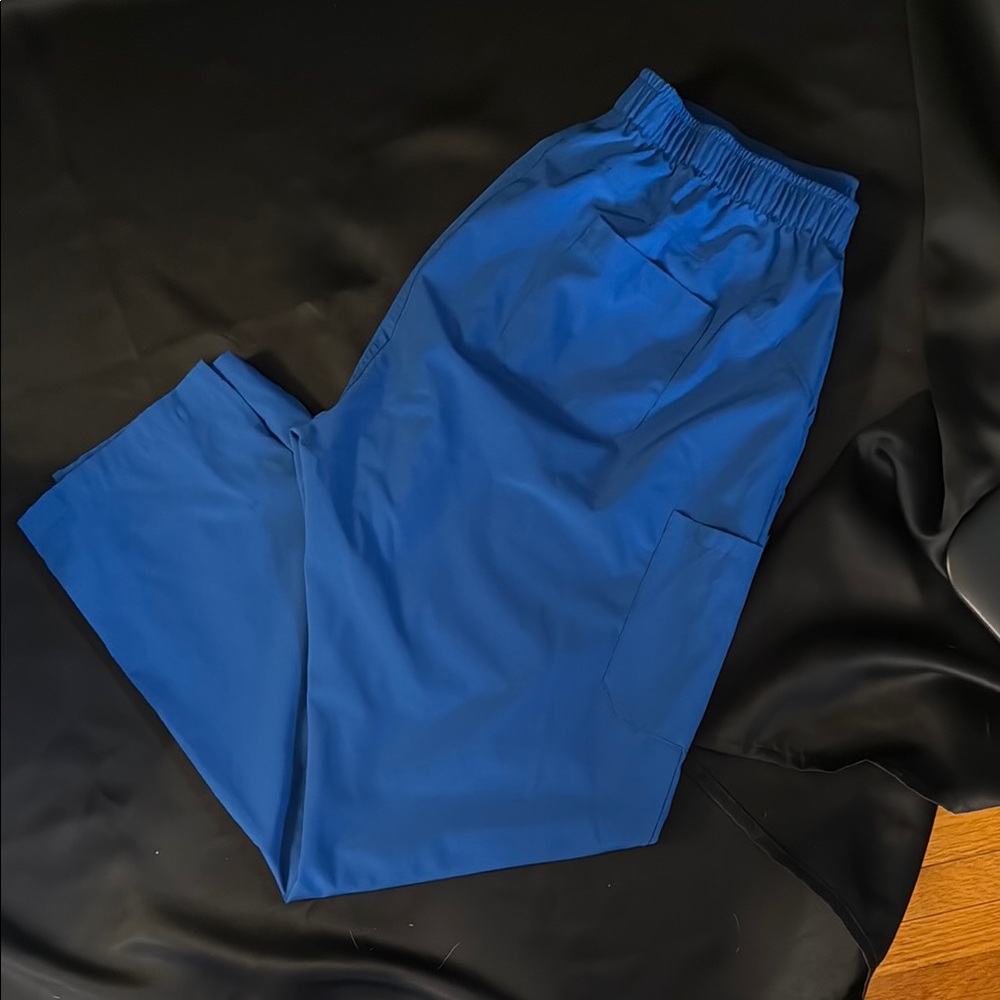 Mint Women’s Blue Scrub Pants with Elastic Waistband
